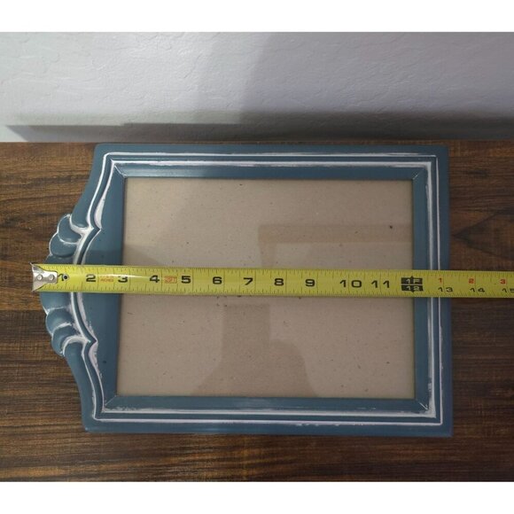 Vintage Fetco Blue Ornate Picture Frame 8x10 1989 Handmade Distressed Finish - Picture 9 of 9